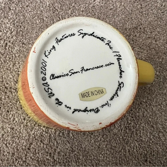 Vintage 2001 Betty Boop Yellow Orange Ombre King Features Syndicate Mug - Picture 3 of 5